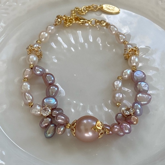 Hand Crafted Jewelry - B79-Purple Edison Butterfly Charm Braided Bracelet